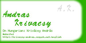 andras krivacsy business card