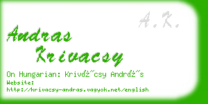 andras krivacsy business card